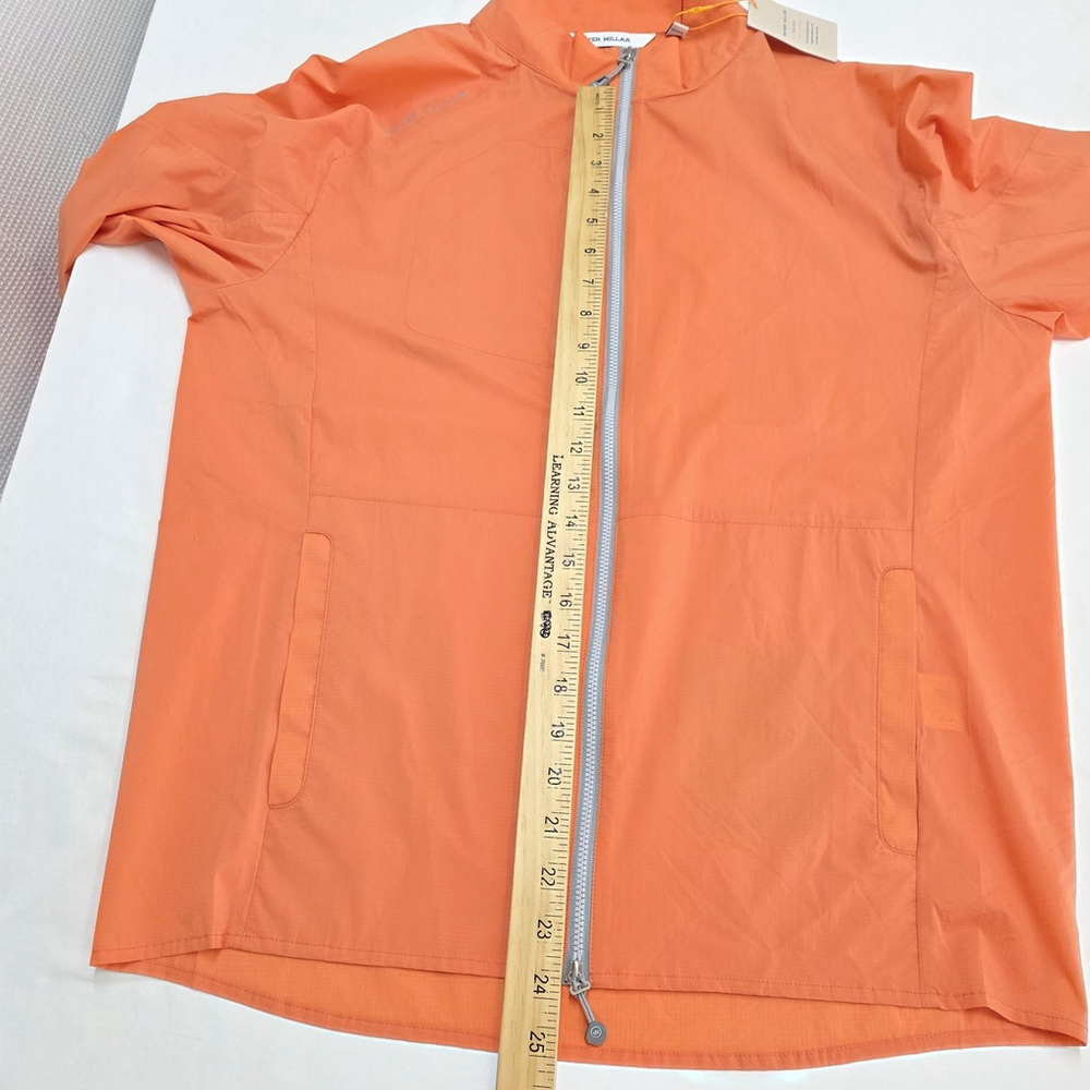Quiet Luxury NWT Peter Millar Hyperlight Gust Jacket Men’s M Orange Windproof - Picture 7 of 14